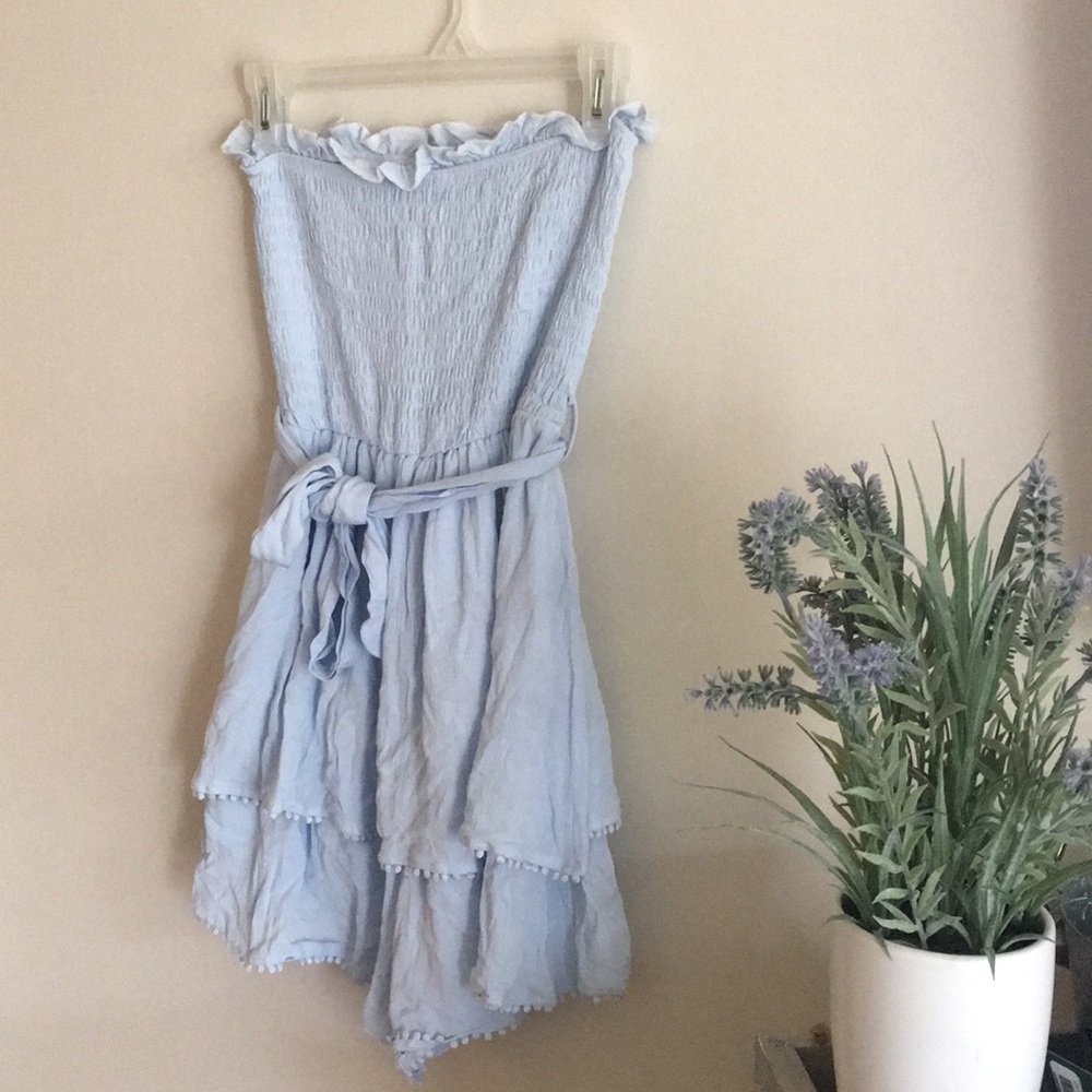 Blue dress romper